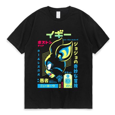 Japan Anime Jojo Bizarre Adventure T Shirt Iggy Stardust Crusaders Manga Graphics Print T-shirts Men Fashion Casual Tees XS-4XL-5XL-6XL