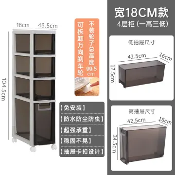 20cm Ultra Thin Bathroom Shelf Waterproof Storage Cabinet Storage