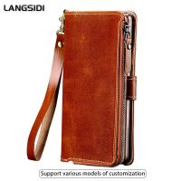 ♂✼✌ Multi-functional Zipper Genuine Leather Case For LG G5 G6 Wallet Stand Holder Silicone Protect Phone Bag Cover For LG V40 case