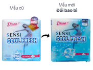 set 6 túi Băng Vệ Sinh Diana Sensi Cool Fresh Siêu Mỏng Cánh 8 Miếng