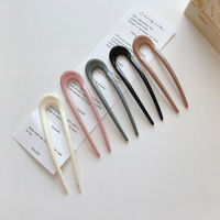 ญี่ปุ่นผม Sticks พลาสติกผู้หญิง Hairclip ที่มีสีสัน U รูปร่าง Hairpins ผม Sticks Bun Maker อุปกรณ์เสริมผม Headwear