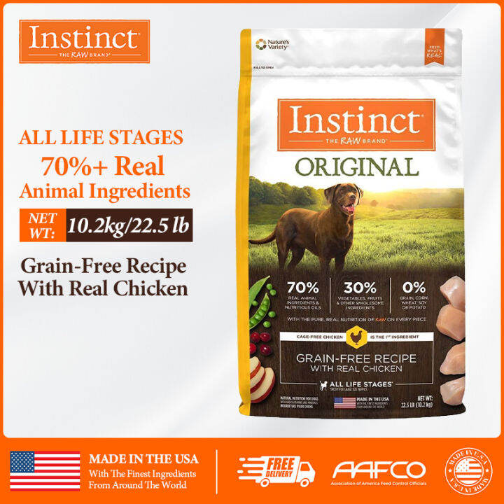 Instinct Grain Free Dry Dog Food, Original Raw Coated Real Chicken