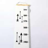 Photography Prop Kids Growth Chart Home Decoration Ruler Rollable Height Measure Wooden Simple Hanging