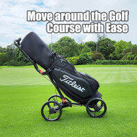 PLAYEAGLE Golf 4รถเข็นล้อเลื่อนพร้อมที่แขวนร่ม รถเข็นกอล์ฟพับได้ 4 wheels golf trolley  send  golf teepack for gifts