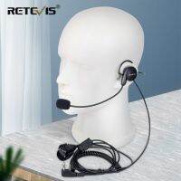 Retevis 2Pin Walkie Talkie Earpiece Soft Microphone Behind Head Headset Finger PTT For Kenwood BAOFENG UV-5R UV-82 Bf-888S H777