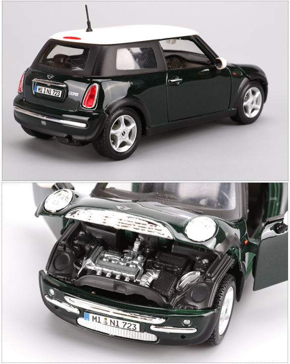 โมเดลรถแข่ง-maisto-no-31219-mini-cooper-หลังคาขาว-โมเดลรถคลาสสิค-อัตราส่วน-1-24-จำลองเหมือนจริง-ผลิตจากโลหะผสม-diecast-model