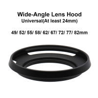 49/52/55/58/62/67/72/77/82 มม. สกรู Vented Lens Hood สำหรับเลนส์มุมกว้าง universal สีดำอุปกรณ์เสริมการถ่ายภาพ-Yrrey