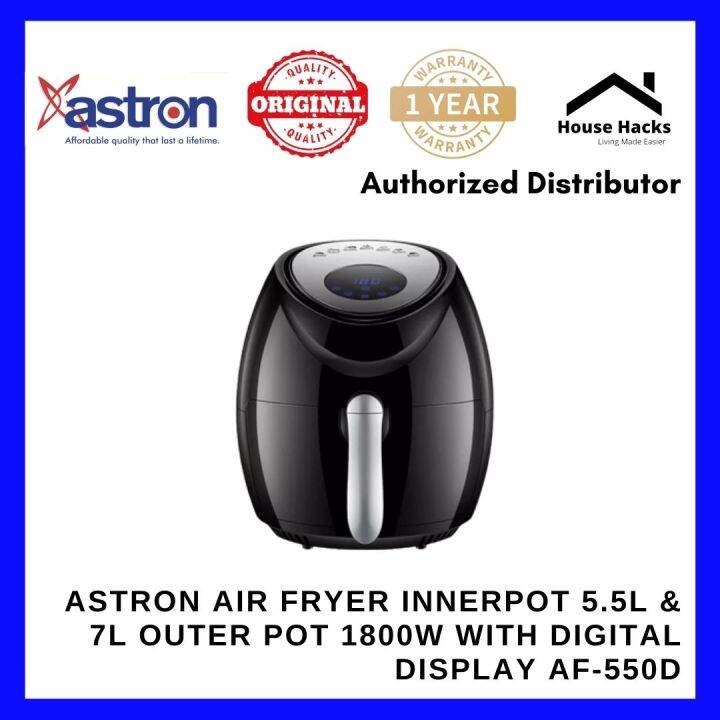 Astron Air Fryer Innerpot 5.5L & 7L Outer Pot 1800w with Digital ...