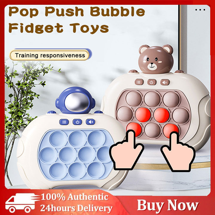 Quick Push Light Up Pop Game Fidget Toys for Adults and Kids
