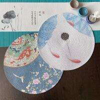 PP Environmental Creative Placemat Chinese Printing Waterproof and Oilproof Dinner Plate Mat Round Placemat Spot