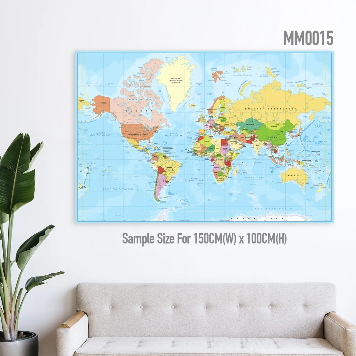 Map On A Wall Ready Stock - World Map Country Peta Dunia Malaysia Wall Art Decor  Calligraphy Maxi Glitter Poster Canvas (No Frame) 61X91Cm /150X100Cm |  Lazada