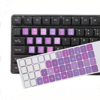 Notebook English Keyboard Sticker Macaron Color Key Sticker Desktop Computer Sticker Scrub Repair Dust-proof Keyboard Film