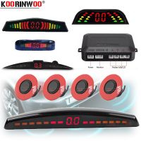 Koorinwoo Adjustable Original13MM Flat Sensors Car Parking Sensor LCD Screen Parktronic Reverse Backup Radars Car Detector Alert Alarm Systems  Access