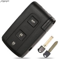 FKAM Jingyuqin Remote Car Key Case Shell สำหรับ Toyota Corolla Prius Verso 3ปุ่มสมาร์ทคีย์ Fob Toy43 Uncut Blade Lamci