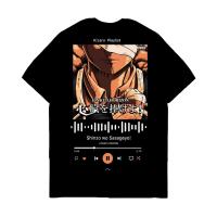 เสื้อยืดโอเวอร์ไซส์เสื้อยืด พิมพ์ลาย Kizaru Music Series Attack on Titan SASAGEYO สําหรับผู้ชาย S-5XL