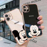 NaVVin Case For Xiaomi Redmi Note 11 Pro Note 9s 10 10s 10A 9 9A 9C 9T 10C 8 8A Free Lanyard + Mickey Mouse For Woman And Girl Anti-Fall Casing Plated Phone Shell Luxury Plating Soft Phone Case