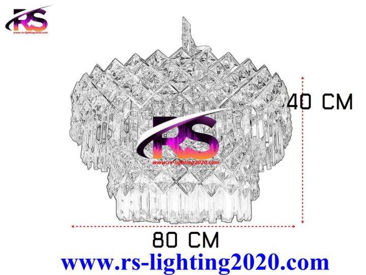 ไฟช่อ-ไฟห้อย-ไฟห้อยโซ่-ไฟคริสตัล-โคมไฟแก้ว-ไฟระย้า-rs-88452-800-ไม่รวมหลอดไฟ
