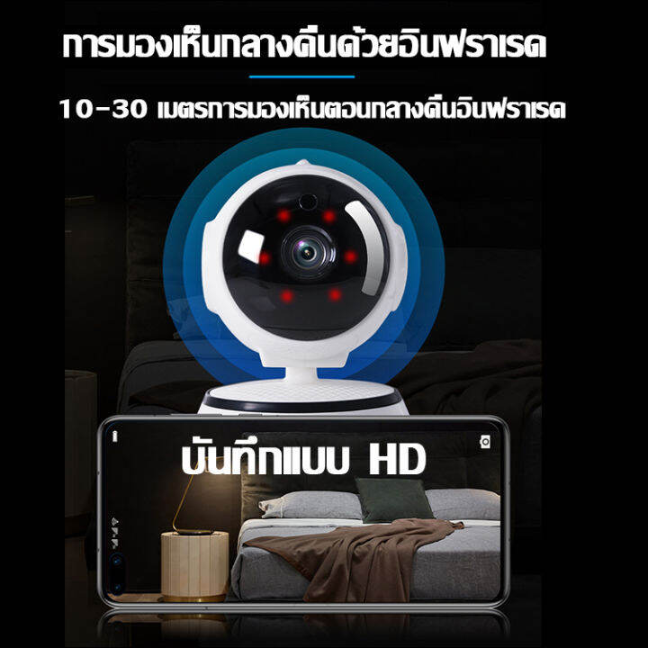 ชื้อ2เครื่องยิ่งคุ้มv380-pro-กล้องวงจรปิดไร้สาย-wifi-ip-camera-1920p-5-0ล้านพิกเซล-อินฟาเรดมองเห็นในที่มืด-รับประกันศูนย์ของแท้100