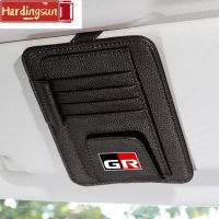 Hardingsun โตโยต้า GR คลิปแก้วสำหรับที่บังแดดในรถยนต์หนังกระเป๋าใส่บัตร Wigo Avanza Rush Innova Calya Razie Yaris Corolla Cross Agya Sport