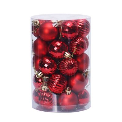 34Pcs 4Cm Christmas Balls Ornaments Xmas Tree Decoration Party Hanging Ball Bauble Decoration For Home New Year