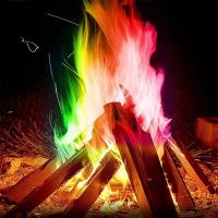 25g Magic Fire Colorful Flames Powder Bonfire Sachets Pyrotechnics Magic Trick Outdoor Camping Hiking Survival Tools