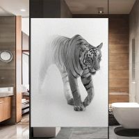 Window Film Privacy Tiger Glass Sticker Sun Protection Heat Control  Window Coverings Window Tint for Homedecor Screen Protectors