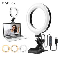 KINDLOV 6810 Inch Protable Selfie Ring Light With Clip On Laptop Computer For Youtube Live Streaming LED Photography Lighting