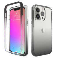 iPhone 13 Pro Case, RUILEAN Transparent 2-in-1 Gradient Shockproof Case for iPhone 13 Pro