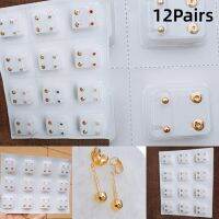 【DT】hot！ 12 Pairs Earrings Piercing Tools Kits Ear Stud Surgical Stopper for Gun Jewelry Fashion