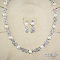 Neriza Jewelry/ชุดเครื่องประดับเจ้าสาวเกรดท๊อปงานจิวเวลรี่ประกายไฟเทียบเท่าเพชรแท้ จัดส่งฟรีพร้อมกล่องNSW079