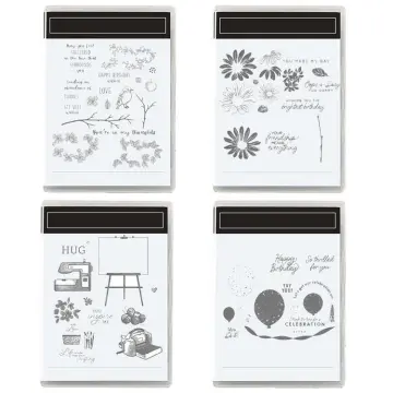 HUGS Stamps and Dies Set for Card Making,Clear Stamps and Metal Cutting  Dies Sets for Scrapbooking DIY Album Card Making Supplies