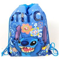 Disney Lilo &amp; Stitch Theme Candy Bag Birthday Party Gifts Non-Woven Drawstring Bags Kids Boy Favor Swimming School Backpacks Gift Wrapping  Bags