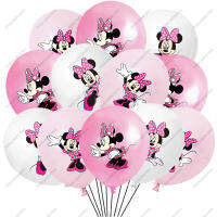 10/20pcs Disney Minnie Mouse ลูกโป่งสีชมพู Baby Shower PARTY อุปกรณ์ตกแต่งสำหรับสาวงานแต่งงาน Decor-Zitao