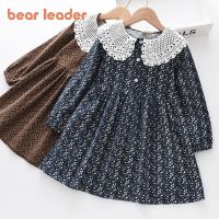 Bear Leader Girl Dresses Clothes Autumn Winter Lace Doll Collar Floral Dress Long Sleeve Princess Fashion Toddler Girl Clothes  by Hs2023