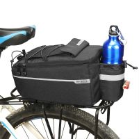2023❐☜◘ Bicycle 13L Carrier Bag Bike Rear Basket Waterproof Pannier Trunk Bags Back Rack Rear Seat Bag Cycling Luggage Shoulder Handbag