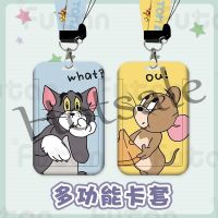 【hot sale】 ✼▧ B11 Wholesale Milk Tea Cat And Mouse Card Holder Silky Non-Stuck Sliding Cover Hard Shell Cartoon Anime ID Keychain Bank Credit IC Fitness Traffic Mrt Protective Case