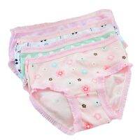 12PcsChildren Girl Underwear Briefs Cartoon Flower Animal Pattern Lace Panties Kids Clothing 3-12T 2021