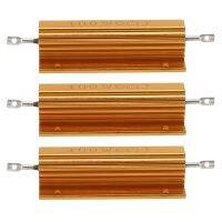 3X Gold Aluminum Clad Power Resistor Resistance 100W, 8 Ohm 8R