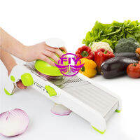 ?SMART MANDOLINE SLICER? เครื่องสไลด์ผัก หั่นผักและผลไม้ หั่นมันฝรั่ง(สีเขียว)ใบมีดถอดลับได้ หั่นผัก สไลด์ผัก ต่างๆ เครื่องครัว