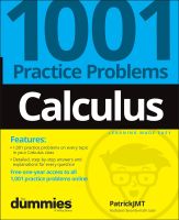 หนังสืออังกฤษใหม่ Calculus: 1001 Practice Problems for Dummies (+ Fr ee Online Practice) [Paperback]