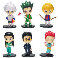 Toystoreshop 6ชิ้นอะนิเมะ Hunter X Hunter รูปการกระทำของเล่น Hisoka Jay Flix Hisoka Kurapika Figuine รุ่นนิเมชั่นพีวีซีตุ๊กตาของเล่นของขวัญเด็ก