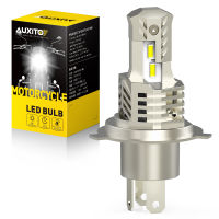 AUXITO 1ชิ้นไฟฟน้า LED สำหรับ H4ไฟมอเตอร์ไซด์ H4 Hi/Lo รถจักรยานยนต์หลอดไฟหน้าชิป Super Bright Zes 6000K สีขาว