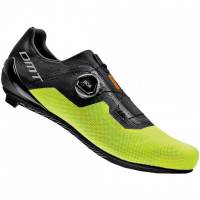 NEW2022!! DMT รองเท้าจักรยานเสือหมอบ KR4 - Black/Yellow fluo พื้น Nylon Composite - MADE IN ITALY ของแท้ 100%