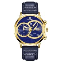 【HOT】 Gold Men Watches Business Date Wristwatch Relogio Masculino