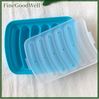 FineGoodWell แม่พิมพ์ซิลิโคนสำหรับไส้กรอกแฮมสุนัขร้อนแม่พิมพ์อาหารทำจากซิลิโคน6ช่องแบบโฮมเมด