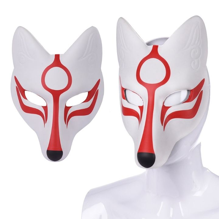 kabuki-kitsune-foxes-s-ญี่ปุ่นหนัง-pu-ชุดคอสเพลย์อนิเมะญี่ปุ่นชุดงานปาร์ตี้ฮาโลวีนพร้อมเข็มขัดยืด