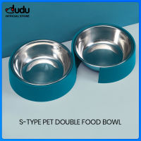 【DUDU Pet】Antislip คู่ชามข้าวสุนัขสแตนเลสอาหารสัตว์เลี้ยงน้ำที่ให้อาหารการให้อาหารจานขนาดเล็กเครื่องประดับสุนัขแมวให้อาหารลูกสุนัขอุปกรณ์