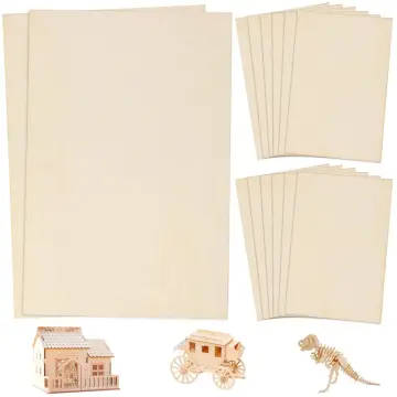 10 Pack Unfinished Wood Sheets,balsa Wood Thin Wood Board For