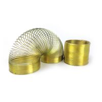 【LZ】 FINEWE OD68mm Height52 mm Gold Magic Metal Originals Walking  Slinkys Toy Compression Spring