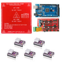 3D เครื่องพิมพ์ชุด Mega 2560 R3สำหรับ A Rduino 1ชิ้น RAMPS 1.4ควบคุม5ชิ้น DRV8825 Stepper โมดูลไดร์เวอร์1ชิ้น PCB Heatbed MK2B